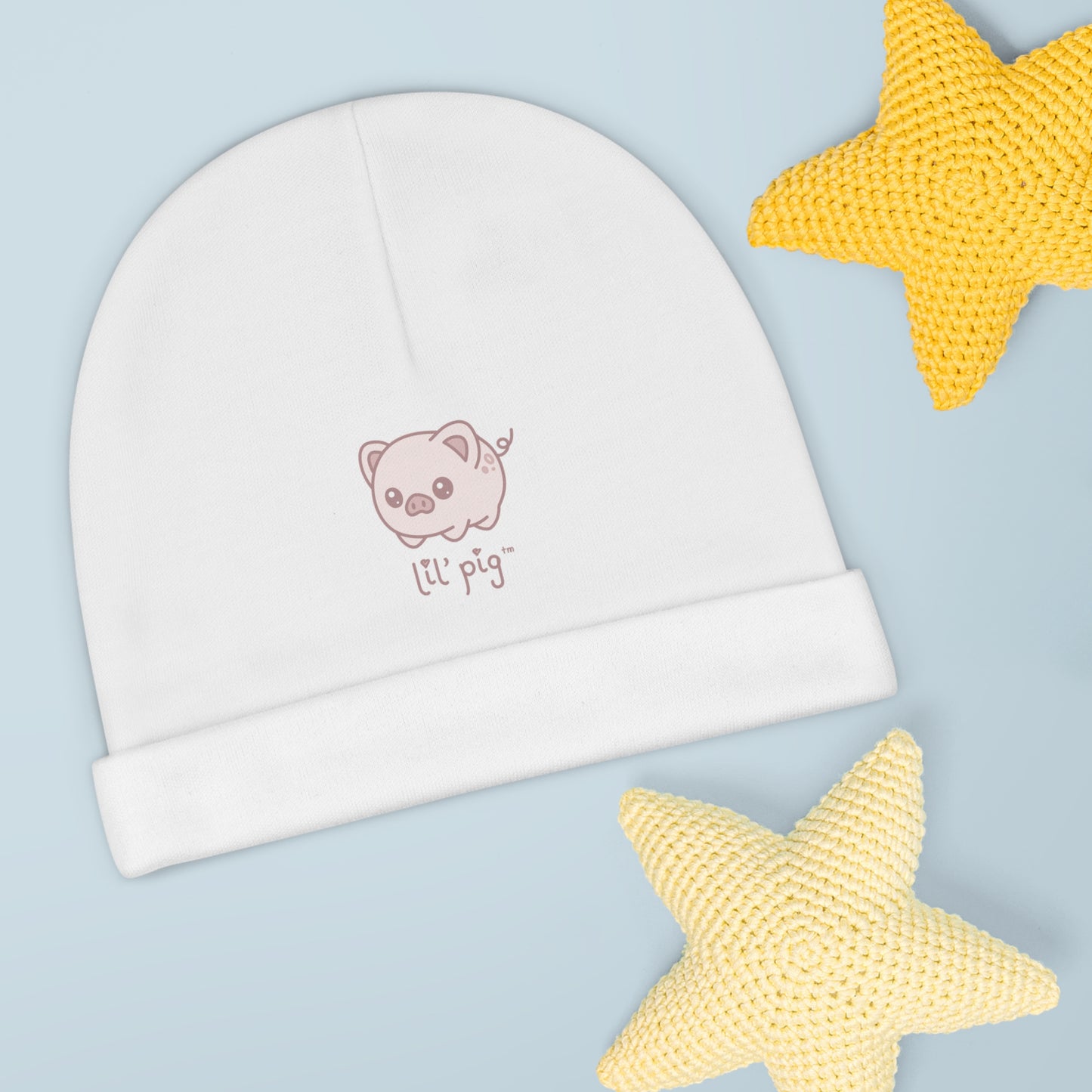 Lil' Pig Newborn Baby Beanie (AOP)