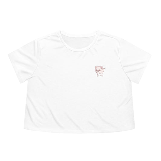 Lil' Pig Women's Flowy Cropped Tee